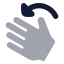 Rotateleft icon with bulk rounded style