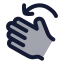 Rotateleft icon with duotone rounded style