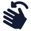 Rotateleft icon with solid standard style