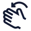 Rotateleft icon with stroke sharp style