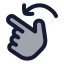 Rotateleft icon with duotone rounded style