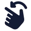 Rotateleft icon with solid standard style