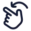 Rotateleft icon with stroke rounded style