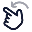 Rotateleft icon with twotone rounded style
