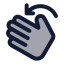 Rotateleft icon with duotone standard style