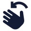 Rotateleft icon with solid sharp style