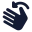 Rotateleft icon with solid standard style