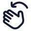 Rotateleft icon with stroke rounded style
