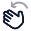 Rotateleft icon with twotone rounded style