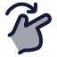 Rotateright icon with duotone rounded style