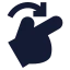 Rotateright icon with solid sharp style