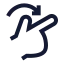 Rotateright icon with stroke sharp style