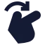 Rotateright icon with solid sharp style