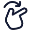 Rotateright icon with stroke rounded style