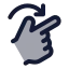 Rotateright icon with duotone standard style