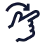Rotateright icon with stroke sharp style