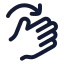 Rotateright icon with stroke rounded style