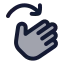 Rotateright icon with duotone rounded style