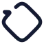 Rotatesquare icon with solid rounded style