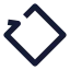 Rotatesquare icon with solid sharp style
