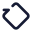 Rotatesquare icon with solid standard style