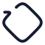 Rotatesquare icon with stroke rounded style