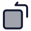 Rotatetopleft icon with duotone standard style