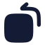 Rotatetopleft icon with solid rounded style