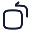 Rotatetopleft icon with stroke rounded style