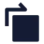 Rotatetopright icon with solid sharp style