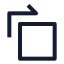 Rotatetopright icon with stroke sharp style