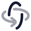 Rotate 3 D icon with bulk rounded style