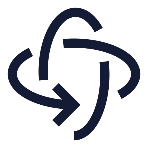 Rotate 3 D Icon in Stroke Sharp style