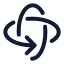 Rotate 3 D icon with stroke standard style