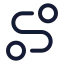 Route icon with stroke rounded style
