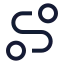 Route icon with stroke sharp style