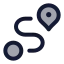 Route icon with duotone standard style