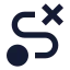 Routeblock icon with solid sharp style