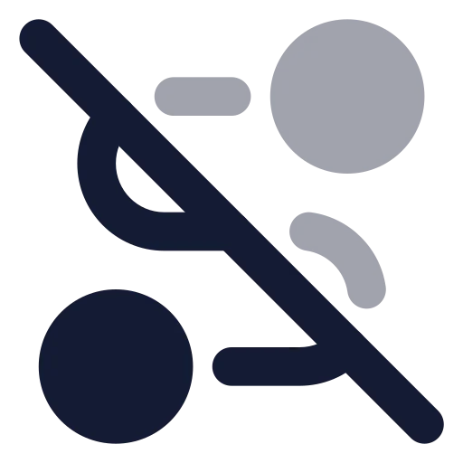 Route Off Icon in Bulk Rounded style