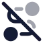 Routeoff icon with bulk rounded style