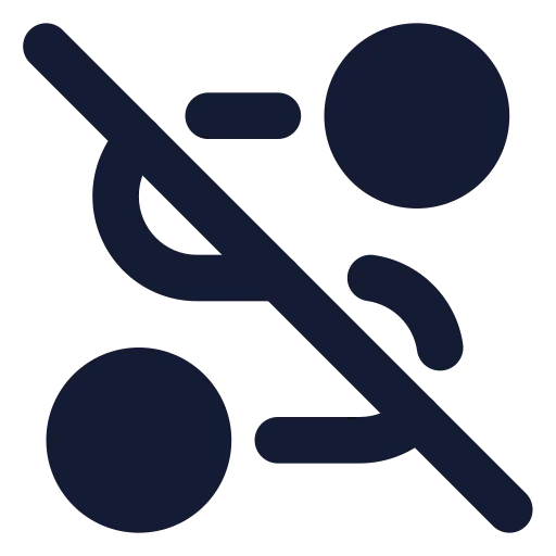 Route Off Icon in Solid Rounded style