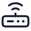 Router icon with stroke rounded style