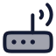 Router icon with duotone rounded style