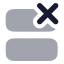 Rowdelete icon with bulk rounded style