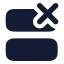 Rowdelete icon with solid rounded style