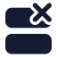 Rowdelete icon with solid standard style