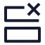 Rowdelete icon with stroke sharp style