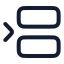 Rowinsert icon with stroke rounded style