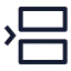 Rowinsert icon with stroke sharp style