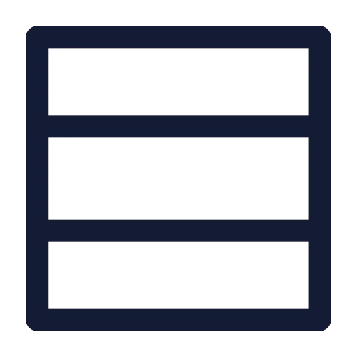 Rows 01 Icon in Stroke Sharp style